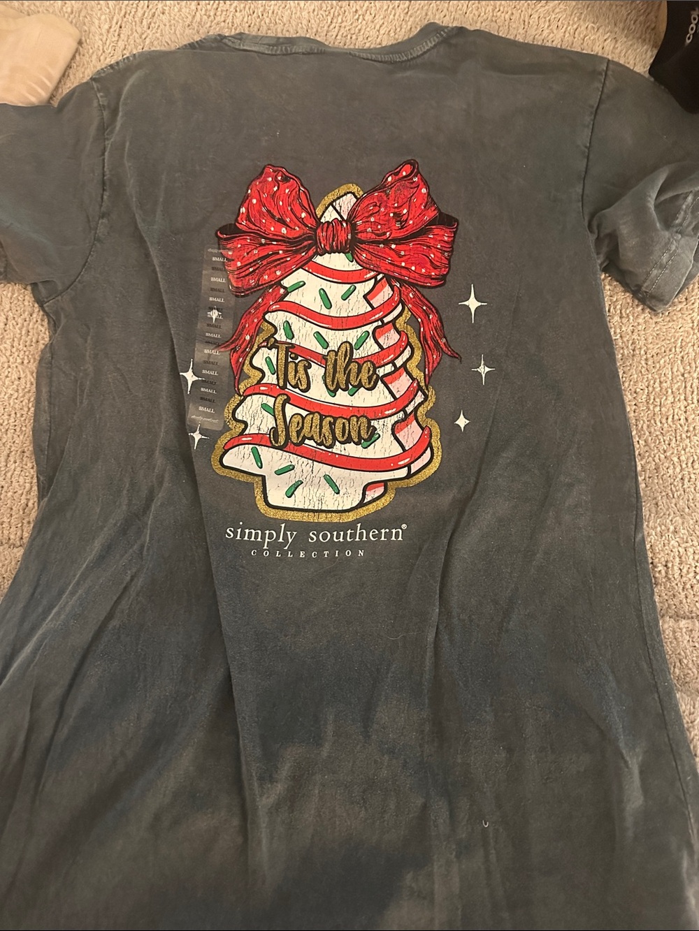 Simply Southern Gray acid wash women’s Short Sleeve Tee. NWT, size small